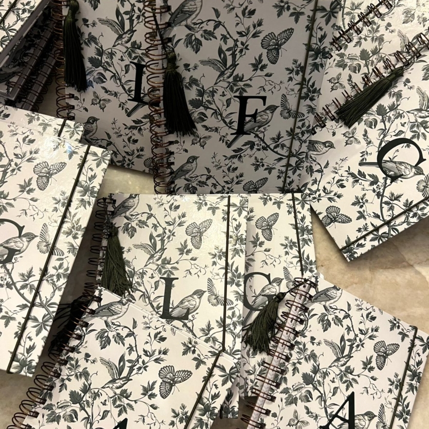 CADERNO A5 TOILE DE JOUY VERDE