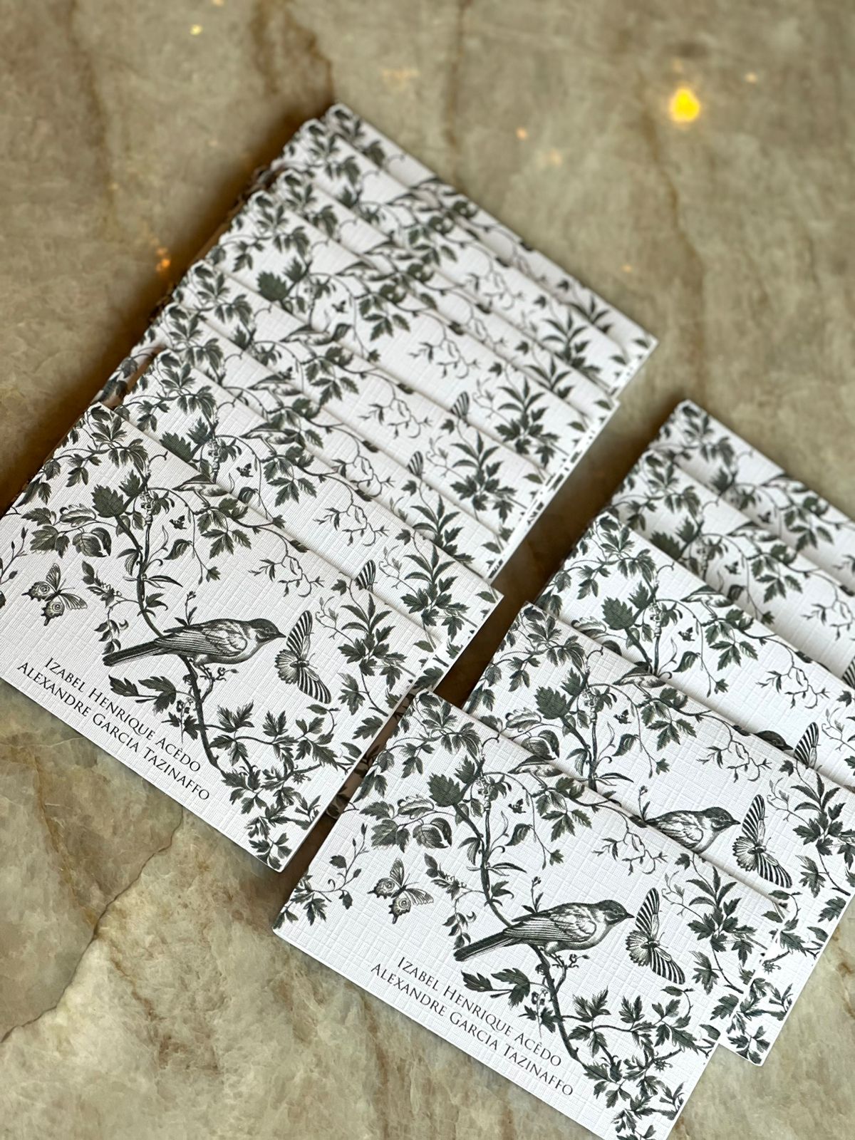 KIT DE CARTÕES P TOILE DE JOUY VERDE