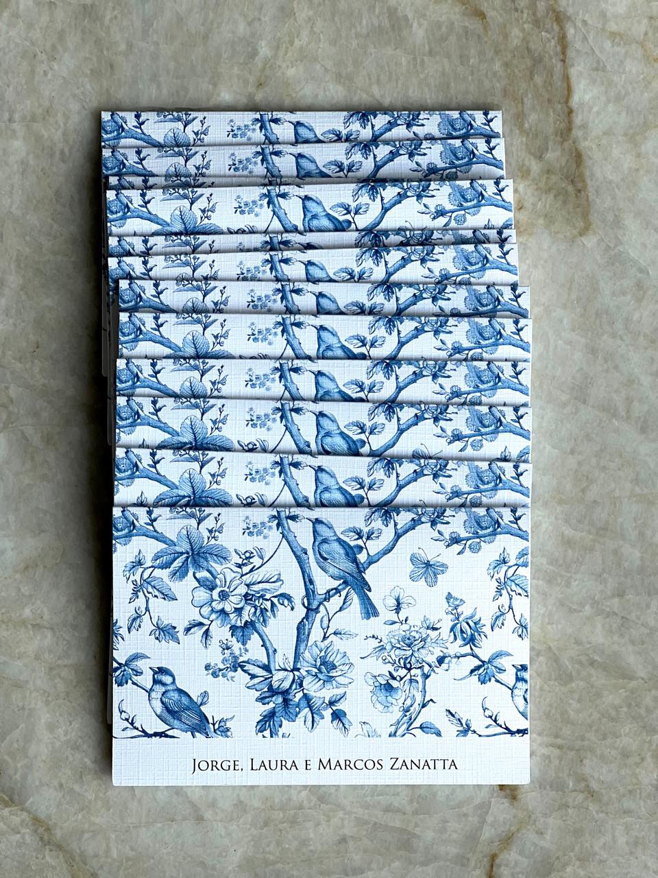 KIT DE CARTÕES P TOILE DE JOUY AZUL
