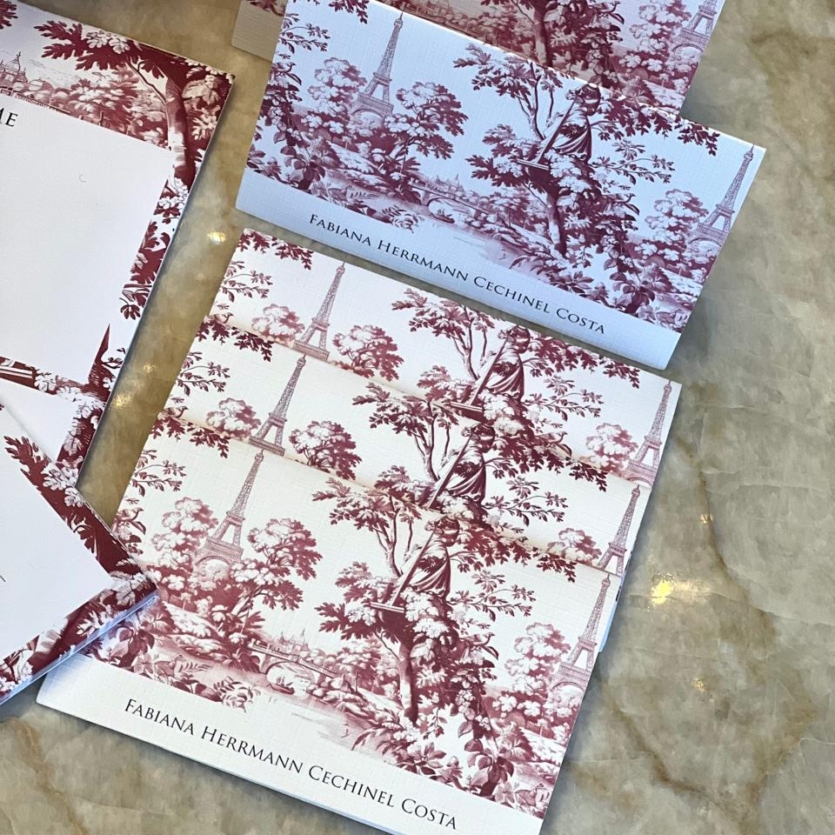KIT DE CARTÕES P TOILE DE JOUY ROSÊ